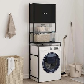 vidaXL Ντουλάπι Πλυντηρίου Μαύρο 68x48,5x194 εκ.