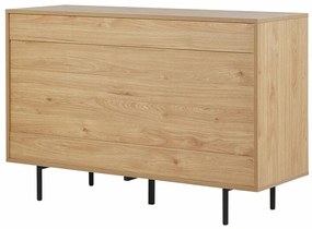 Σιφονιέρα Berwyn 593, Ανοιχτό χρώμα ξύλου, Άσπρο, Με συρτάρια και ντουλάπια, 78x118x40cm, 43 kg | Epipla1.gr