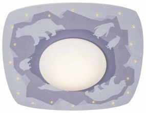 Παιδικό Φωτιστικό Οροφής LED Ανταρκτική Μωβ Starlight Trio Antarktis Scandi 139592 Elobra-139592-Μωβ 139592