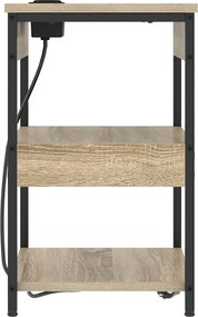 vidaXL Κομοδίνο 2 pcs Δρύς Sonoma 41 x 31 x 51 εκ. Επεξεργασμένο ξύλο