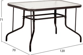 ΣΕΤ ΤΡΑΠΕΖΑΡΙΑΣ ΕΞ.ΧΩΡΟΥ 5ΤΜΧ ADAM HM10565.02 ΜΕΤΑΛΛΟ &amp; TEXTILENE--ΚΑΦΕ