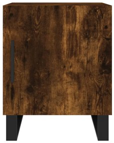 vidaXL Κομοδίνα 2 τεμ. Καπνιστή Δρυς 40x40x50 εκ. από Επεξεργ. Ξύλο