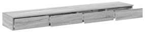 vidaXL Γκρι Σύρτες Κρεβατιού Σονόμα 180x36,5x16,5 εκ από Επεξεργασμένο Ξύλο