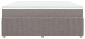 Κρεβάτι Boxspring με Στρώμα Taupe 180x200 εκ. Υφασμάτινο - Μπεζ-Γκρι