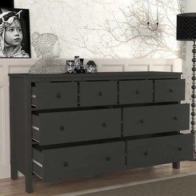 Συρταριέρα - Μπουφές Sabina Megapap χρώμα ανθρακί 160x50x96εκ.