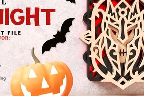 Intra απο ξύλο plywood 3mm-4mm πάχος - Evil Knight Wall Art 3D Layered Cut Δίασταση 30x30 cm INTRAFABR-16321546