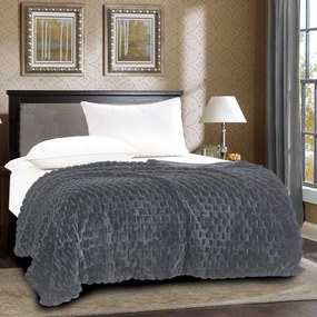 Κουβέρτα Γούνινη Υπέρδιπλη (220x240) Silk Fashion Mink Grey