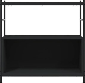vidaXL Βιβλιοθήκη Μαύρη 80x30x78,5 εκ. Επεξεργασμένο Ξύλο / Σίδηρος