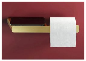 Geesa SHIFT Gold Brushed Χαρτοθήκη με Εταζέρα