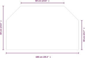vidaXL Πλάκα Γυαλιού Τζακιού Διαφανές 100 x 60 cm Γυαλί