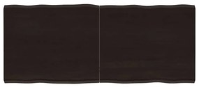 vidaXL Επιφ Τραπεζιού Αν Καφέ 120x50x(2-4)εκ.Ακατέργ. Μασίφ Ξύλο Δρυός