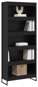 vidaXL Βιβλιοθήκη 2 pcs Μαύρη Οξυά 80 x 30 x 189,5 εκ