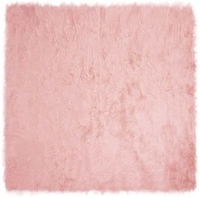 vidaXL Χαλί από τεχνητό πρόβειο δέρμα TAFALLA Ροζ 160 x 160 cm
