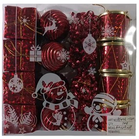 Σετ Χριστουγεννιάτικα στολίδια - 5cm - 16pcs - 231405-231405