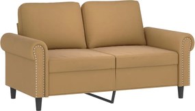 vidaXL Πολυθρόνες Σετ 4 Τεμαχίων Καφέ από Βελούδο με Μαξιλάρια