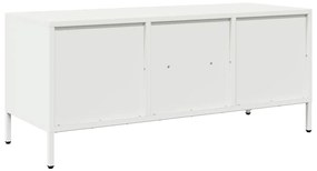 vidaXL Έπιπλο Τηλεόρασης Λευκό 101,5x39x43,5 εκ. Ατσάλι Ψυχρής Έλασης