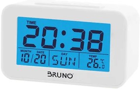 BRUNO ξυπνητήρι BRN-0129 με μέτρηση θερμοκρασίας, °C &amp; °F, λευκό