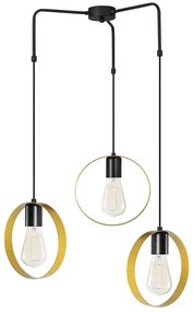 Φωτιστικό Οροφής Halka 892OPV1511 Φ70x100cm 3xE27 40W Gold-Black Opviq