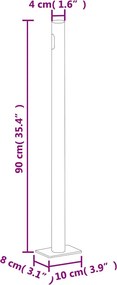 vidaXL Σκίαστρο Πλαϊνό Συρόμενο Βεράντας Κρεμ 140 x 500 εκ.