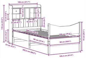 ΣΚΕΛΕΤΟΣ ΚΡΕΒΑΤΙΟΥ ΧΩΡΙΣ ΣΤΡΩΜΑ ΛΕΥΚΟ 100X200 ΕΚ. ΜΑΣΙΦ ΠΕΥΚΟ 3323384