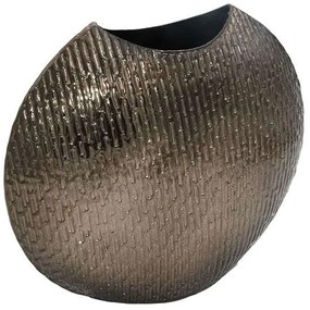Βάζο Μεταλλικό 939-124-038 30x10x26cm Silver Μέταλλο