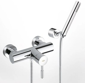 La Torre Tech Chrome Μπαταρία Ντουζιέρας με Tηλέφωνο Anticalcare, Eπίτοιχο Στήριγμα Τηλεφώνου&amp;Άθραυστο Σπιράλ 12060-100