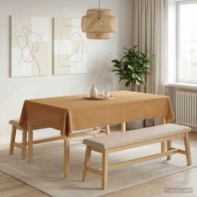 vidaXL Ύφασμα Τραπέζης Μπεζ 140 x 260 cm Πολυεστέρας Ορθογώνιος