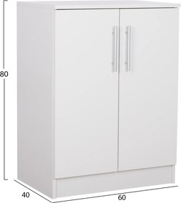 ΠΑΠΟΥΤΣΟΘΗΚΗ ΝΤΟΥΛΑΠΙ EMERIE HM2206.05 ΜΕΛΑΜΙΝΗ ΛΕΥΚΗ 60x40x80Υεκ.