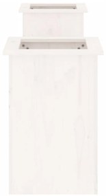 vidaXL Ζαρντινιέρα Παγκάκι Λευκό 184,5x39,5x56,5 εκ. Μασίφ Ξύλο Πεύκου
