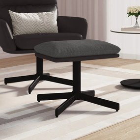 vidaXL Υποπόδιο Σκούρο Γκρι 60x60x36 εκ. Ύφασμα & Συνθετικό Δέρμα