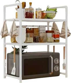 Ραφιέρα οργάνωσης κουζίνας διώροφη - YH6616-2B - 718516 - White