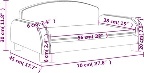 vidaXL Καναπές Παιδικός κρεμ 70x45x30 εκ. από Ύφασμα
