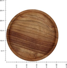Δίσκος ArteLibre Καφέ Ξύλο 25.4x25.4x2.5cm