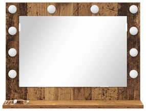 vidaXL καθρέφτης vanity  Παλιό ξύλο Ξύλο 60 x 45 x 18 εκ. Καθρέφτης