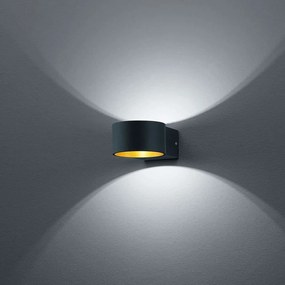 Φωτιστικό Τοίχου-Απλίκα Led Lacapo 430Lm 10x6cm Black Mat 223410132 Trio Lighting Metal