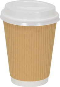 vidaXL Χάρτινα καπάκια καφέ Ø90 mm 12oz και 16oz 1000 τεμάχια