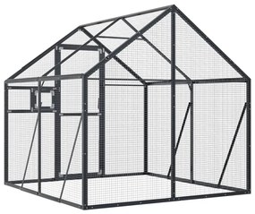 vidaXL Κλουβί Ανθρακί 1,79 x 2 x 1,85 μ. από Αλουμίνιο