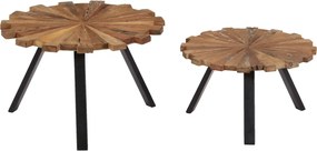 vidaXL Τραπεζάκια Σαλονιού 2 τεμ. από Μασίφ Ανακυκλωμένο Ξύλο