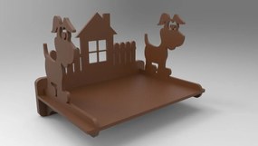 Intra απο ξύλο plywood 3mm-4mm πάχος - Διακοσμητικό ράφι τοίχου Δίασταση 30x30 cm Intraeaxys-6o3ykdp7