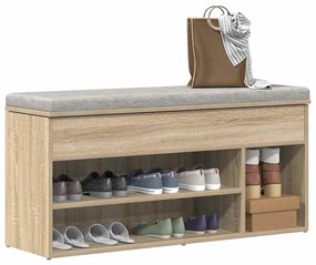 vidaXL Πάγκος παπουτσιών  Sonoma Oak 102x30,5x45 cm Κατασκευασμένο ξύλο