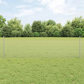 vidaXL Σετ Φράκτη Κήπου Γαλβανισμένος χάλυβας 25 x 0.5 μέτρα