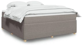 vidaXL Κρεβάτι Boxspring με Στρώμα Taupe 180x200 εκ. Υφασμάτινο