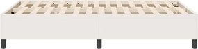 vidaXL Κρεβάτι πλατφόρμα Κρεμ 120 x 190 cm Υφασμάτινο Κορντουρά