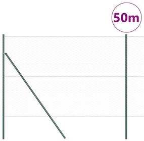 vidaXL Εξάγωνη Φράχτη Γκρι 1.5x50 m Χάλυβας