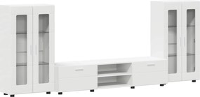 vidaXL Σετ επίπλου τηλεόρασης FLORIN 3 pcs Λευκό Επεξεργασμένο ξύλο