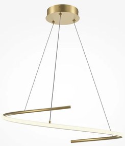 Κρεμαστό Φωτιστικό Οροφής LED 31W Ορείχαλκος 2600K-3500K Dimmable Curve MOD242PL-L33BSK Maytoni-MOD242PL-L33BSK-Ορείχαλκος MOD242PL-L33BSK
