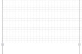 Τείχος και Πόστ Ασημί 1,4 x 10 m Ατσάλι