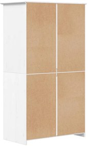 vidaXL Ντουλάπα BODO Λευκή 99x53,5x173 εκ. από Μασίφ Ξύλο Πεύκου