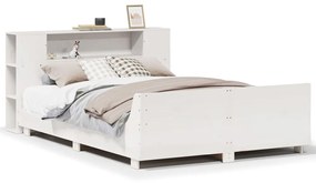 vidaXL Σκελετός Κρεβ. Χωρίς Στρώμα Λευκό 120x200 εκ Μασίφ Πεύκο