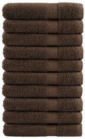 vidaXL Πετσέτες Σάουνας Premium SOLUND 10 τεμ. Καφέ 80x200 εκ. 600 γρ./μ²